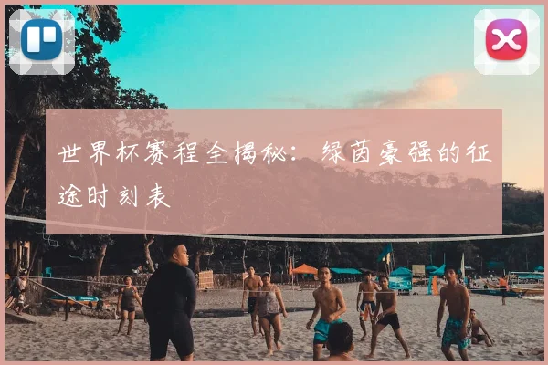 世界杯赛程全揭秘：绿茵豪强的征途时刻表